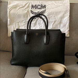 MCM Milla tote w/ cards, dust bag Black -light use
